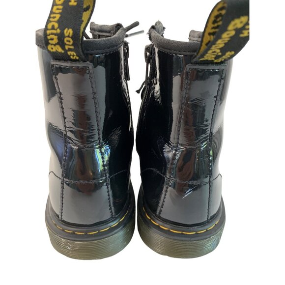 Dr. Martens Junior 1460 J Patent Leather Combat Boots Size 4 M / 5 L GUC 7482 - Picture 9 of 15